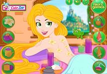 Tratamiento de belleza a Rapunzel