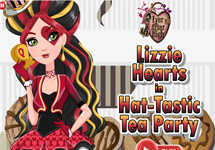 Vestir a Lizzie Hearts en la fiesta del te